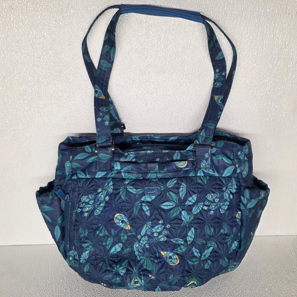 Lug Scuttle Peacock Blue Large Shoulder Bag Purse
